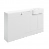 Nagoya 1542mm (W) x 900mm (H) x 421mm (D) Basin WC & 1 Door Unit Pack - White Gloss
