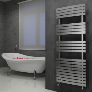 Aeon "Siesta" Designer Brushed & Polished Stainless Steel Towel Rails (3 Sizes)