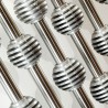 Aeon "Abacus" Designer Brushed Stainless Steel Radiators - Closeup