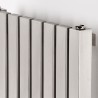 Aeon "Arat" Wall Mounted Designer Brushed Stainless Steel Radiators - Closeup