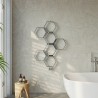 Aeon "Honeycomb" Designer Brushed Stainless Steel Towel Rail 785mm (w) x 1120mm (h) - Insitu