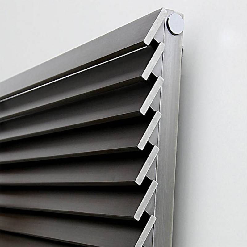 Aeon "Panacea" Designer Brushed Stainless Steel Radiator - Closeup