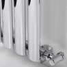Aeon "Sofi" 292mm(w) x 2000mm(h) Designer Polished Stainless Steel Oval Tube Radiator - Closeup