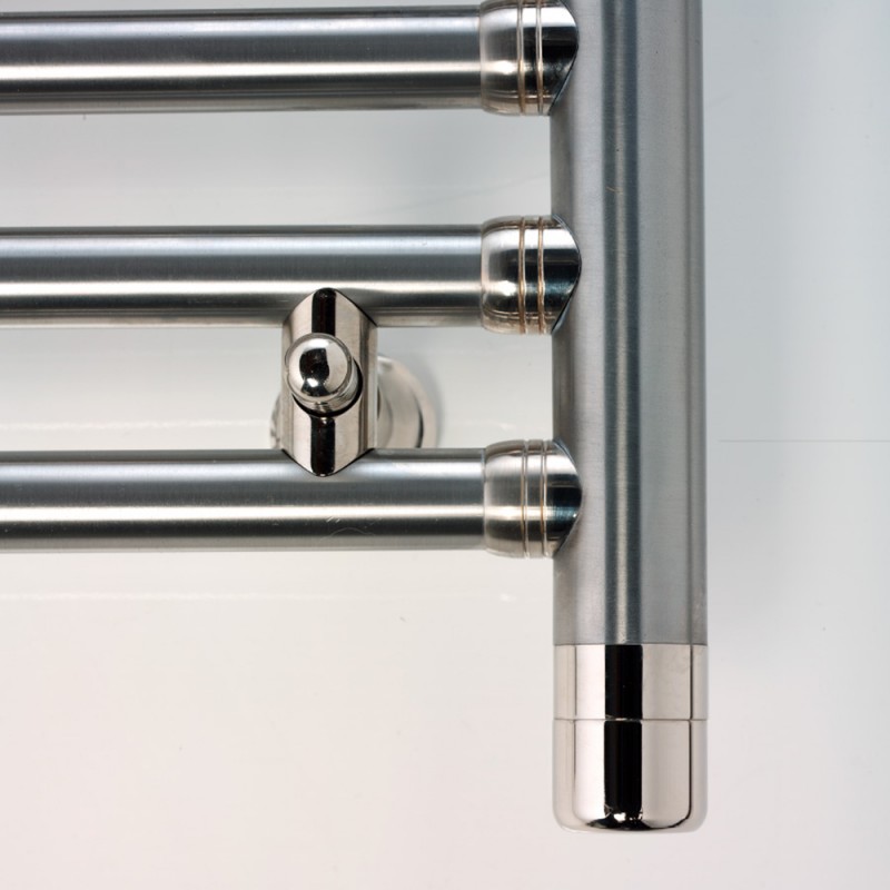 Aeon "Seren" Designer Brushed Stainless Steel Towel Rails - Closeup