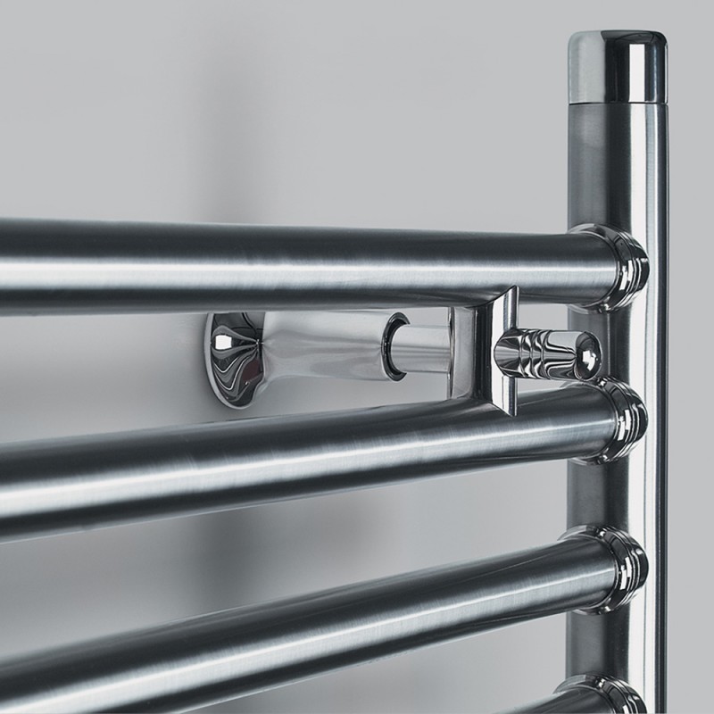 Aeon "Seren" Designer Brushed Stainless Steel Towel Rails - Closeup