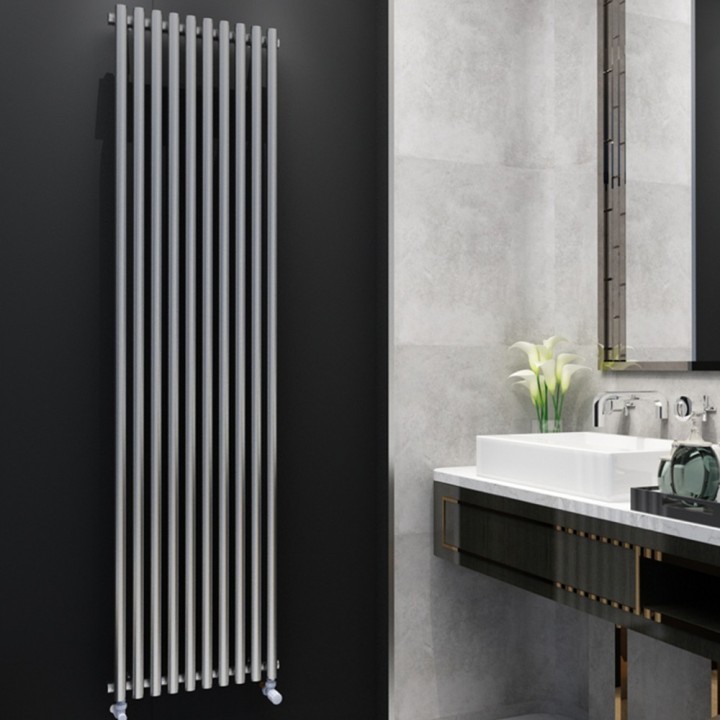 Aeon "Imza" Designer Brushed Stainless Steel Radiators - Insitu