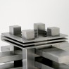 Aeon "Truva" Designer Brushed Stainless Steel Freestanding Radiators - Closeup