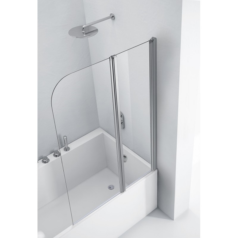 6mm Double Folding Bath Screen