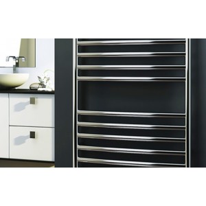 350mm (w) x 800mm (h) Polished Stainless Steel Towel Rail