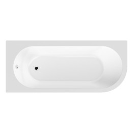 Crescent Back-to-Wall Bath incuding Panel 1700mm (L) x 725mm (W) - Left Handed