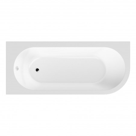 Crescent Back-to-Wall Bath incuding Panel 1700mm (L) x 725mm (W) - Left Handed