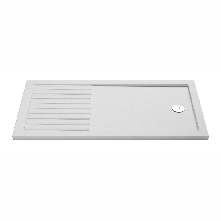 Slip Resistant Walk In Rectangular Shower Tray 1600mm x 800mm - White