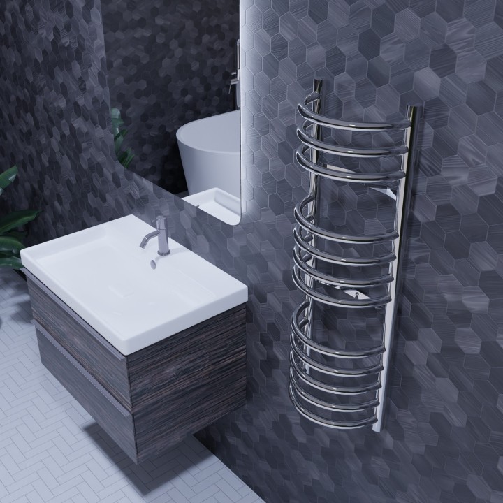 300mm (w) x 900mm (h) Buckley Chrome Electric Towel Rails