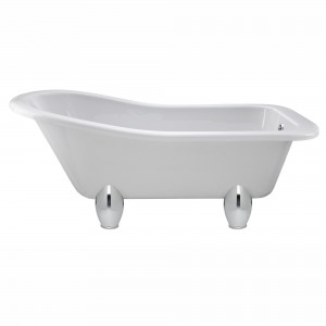 Brockley Freestanding Single Ended Traditional Bath with Chrome Feet - 1500mm(l) x 730mm(w) x 770mm(h)