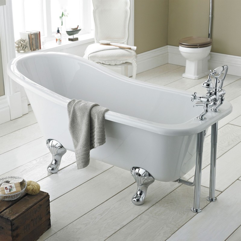 Brockley Freestanding Traditional Bath - 1700mm (L) x 730mm (W) x 770mm (D) - Corbel Leg Set - Insitu