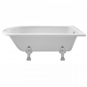 Kingsbury Freestanding Traditional Bath - 1700mm (L) x 750mm (W) x 470mm (D) - Pride Leg Set