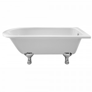 Kingsbury Single Ended Freestanding Corner Traditional Bath with Chrome Feet - 1700mm(l) x 750mm(w) x 470mm(h)