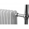 673mm (w) x 963mm (h) "Old Colwyn" Chrome & White Traditional Floor Standing Towel Rail Radiator