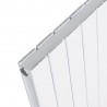 558mm (w) x 600mm (h) "Corwen" Double Panel White Vertical Aluminium Radiator - Insitu