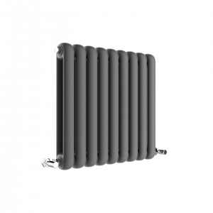 556mm (w) x 600mm (h) Elias Anthracite Vertical Column Radiator (9 Sections)