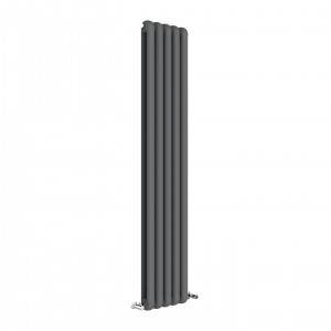 318mm (w) x 1800mm (h) Elias Anthracite Vertical Column Radiator (5 Sections)