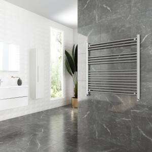 900mm (w)  x 900mm (h) "Straight Chrome" Towel Rail