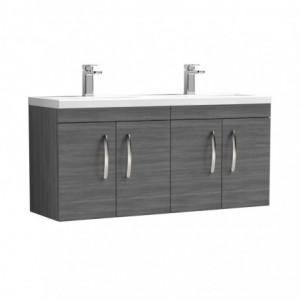 1200mm Wall Hung Cabinet With Double Ceramic Basin