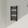 400mm (w) x 800mm (h) "Straight Black" Designer Towel Rail - Insitu