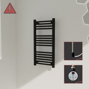 400mm (w) x 800mm (h) Electric Black Towel Rail