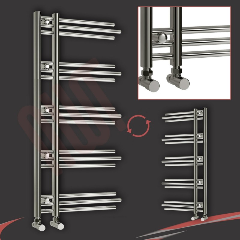 500mm (w) x 1200mm (h) Beaumaris Chrome Designer Towel Rail