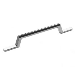 Round Strap Chrome Handle 128mm Centres - Chrome