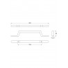 Round Strap Chrome Handle 128mm Centres - Chrome - Technical Drawing
