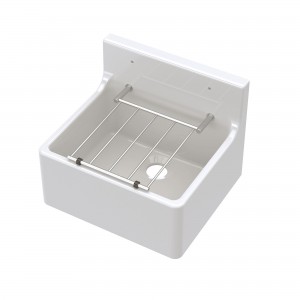 Fireclay Cleaner Sink with Grid 455mm x 362mm x 396mm