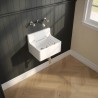 Fireclay Cleaner Sink with Grid 455mm x 362mm x 396mm - Insitu