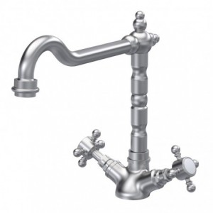 French Classic Mono Sink Mixer Tap - Brushed Nickel