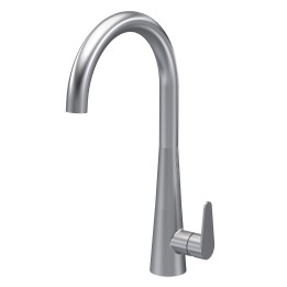 Taps Samir Mono Basin Single Lever Round Basin Tap & Rinser - Brushed Nickel