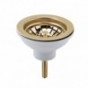 Fireclay Sinks Pull Out Basket Strainer Waste without Overflow 90mm - Brushed Brass