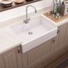 Fireclay Butler Sink with Tap Ledge 795 x 500 x 220mm - Insitu