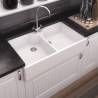Fireclay Butler Sink with Stepped Weir 895 x 550 x 220mm - Insitu