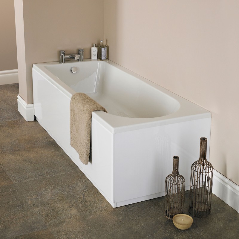 Barmby Round Single Ended Rectangular Bath - Insitu