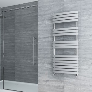 500mm (w) x 1200mm (h) "Castell" Electric Chrome Designer Towel Rail (Single Heat or Thermostatic Option)