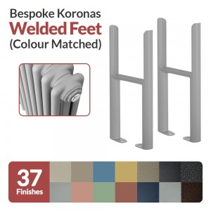Korona Bespoke Column Radiators Welded Feet - Colour Matched