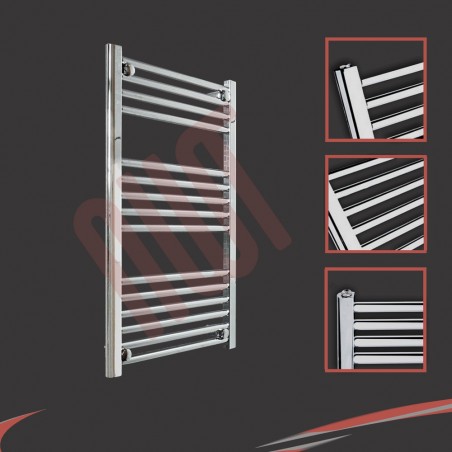 500mm  x 800mm Straight Chrome Towel Rail