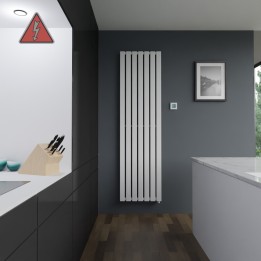 Corwen White Electric Vertical Radiators (9 Sizes - Single Heat or Thermostatic Option)