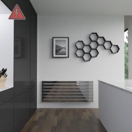"Corwen" Chrome Electric Flat Panel Horizontal Radiators (9 Sizes - Single Heat)