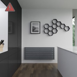 "Corwen" Anthracite Electric Flat Panel Horizontal Radiators