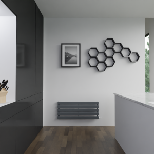 "Corwen" Anthracite Electric Flat Panel Horizontal Radiators (9 Sizes - Single Heat)
