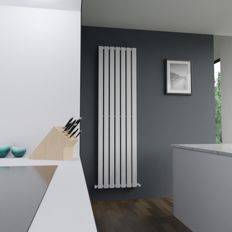 516mm (w) x 1850mm (h) Corwen White Flat Panel Vertical Radiator