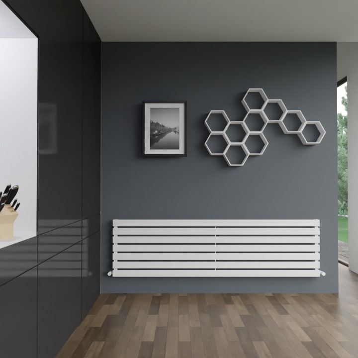 1850mm (w) x 516mm (h) Corwen White Horizontal Radiator