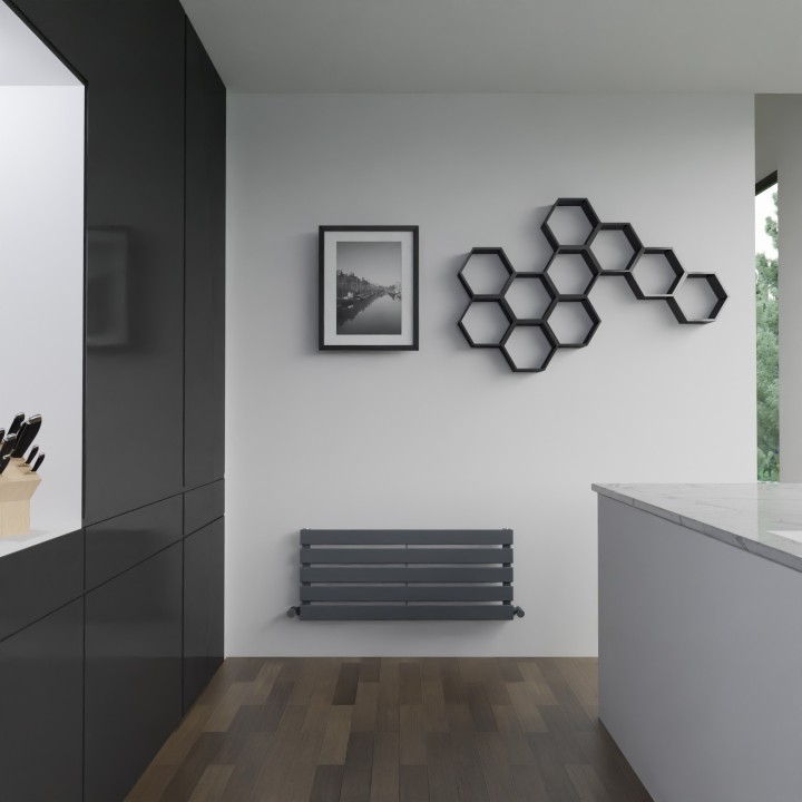850mm (w) x 360mm (h) Corwen Anthracite Flat Panel Horizontal